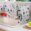 Oil-proof Kitchen Baffle Grease Oil Splash Guard Cartoon Pattern Foldable Oil-proof Splash Guard for Kitchen Stove for Cooking