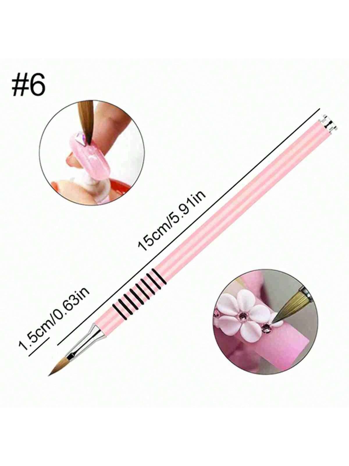 

1/3 шт. Акриловая кисть для ногтей из хрусталя, профессиональная, для дизайна ногтей, нескользящая, 3D, для маникюра, инструмент для УФ-геля, для наращивания, Dr