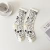 3 Pairs of Abstract Line Paintings, Personalized Creativity, Men's and Women's Mid Socks, Long Socks, and Stockings