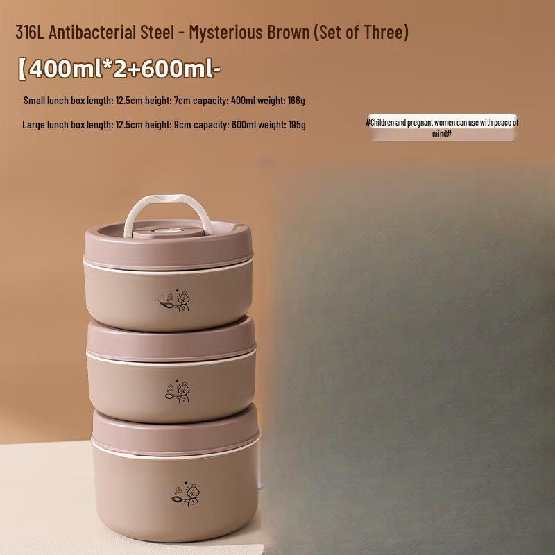 316L Stainless Steel Insulated Microwavable Lunch Box