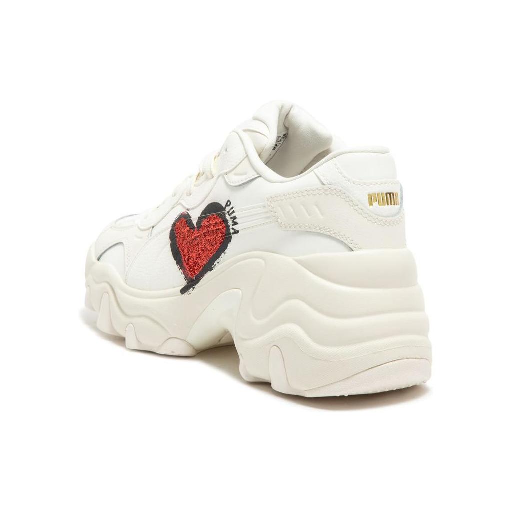 Puma Pulsar Wedge CN Heart - Frosted Ivory Women Sneakers Cream For-All-Time-Red Black 398674-01