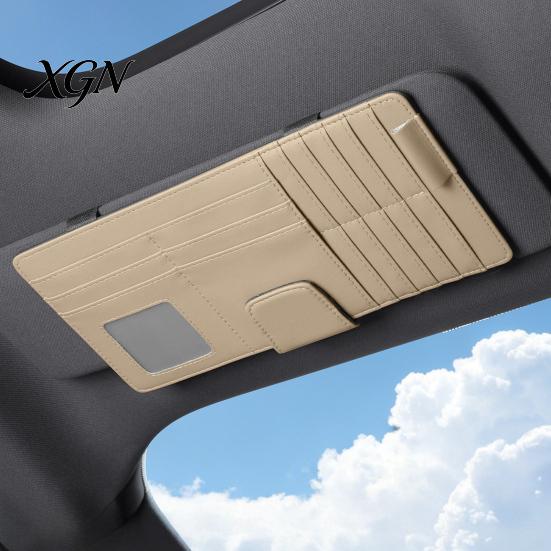 Car Sunglasses Holder Sun Visor, Pen Business Card Organizer, Ticket Driving Organizer for Storage Pouch, Clip Stowing Tidying Accessories Visor
