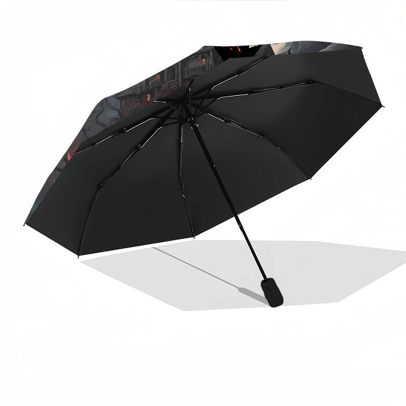 Haunted Mansion, Ghostly Skulls- Automatic Umbrella, Four Seasons Portable Folding Umbrella, Suitable for Men and Women, Travel, Daily Compa