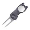In-Stock Aluminum Folding Golf Divot Tool with Logo - Compact Course Fork & Gift Accessory