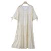 Spot new women's cotton silk spring, summer and autumn thin loose cake nightgown simple and comfortable loungewear
