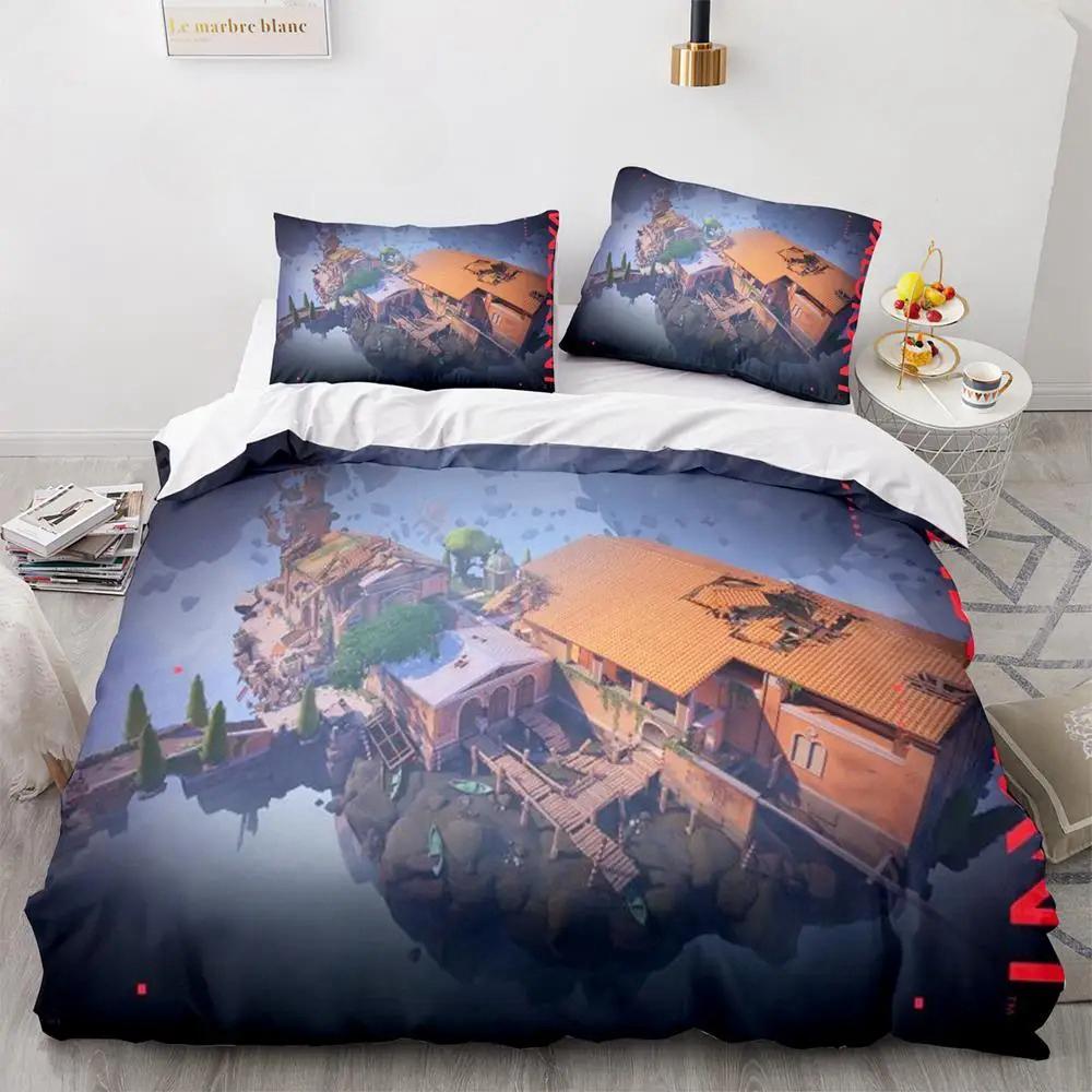 Fashion 3d Print Game Valorant Bedding Set BoysGirls Twin Queen Size Duvet Cover Pillowcase Bed Kids Adult Fashion Home Textile
