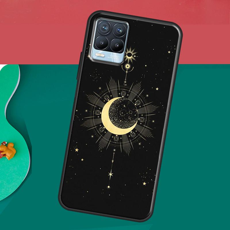Galaxy Moon Stars Phase Totem Art Case For Realme 10 9 11 Pro Plus GT Neo 5 2T 3T C11 C15 C21Y C25s C30 C31 C33 C35 C55 Cover