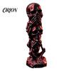 Small Desk Ornament for Men Triple Stacked Skulls Figurine, Spooky See Hear Speak No Evil Skeleton Head Retro Home Office Accessories Statue,