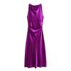 Fashion Style Winter New Women's Clothing Elegant Slim Looking Silk Satin Texture Midi Skirt Dress 2124855 603