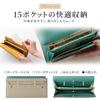 Izmille Women's Lightweight Large Capacity Cowhide Leather Long Wallet with Coin Purse, Passbook Case, and 10 Card Slots (Green X Green)