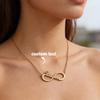 Custom Name Infinity Necklaces Women Family Mather Personalized Stainless Steel Two Name Birth Date Necklace Jewelry Best Gift