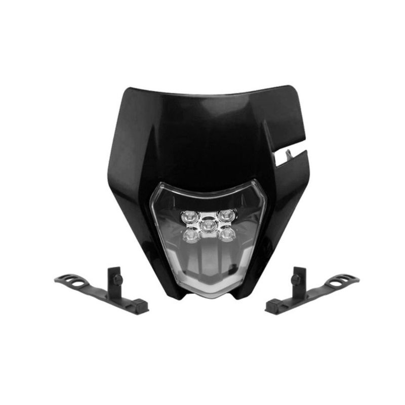 12V/5A Motorcycle Headlight Plate for KTM Modification Accessory Motocross Headlamp Durable Universal Motocross Enduro Mask
