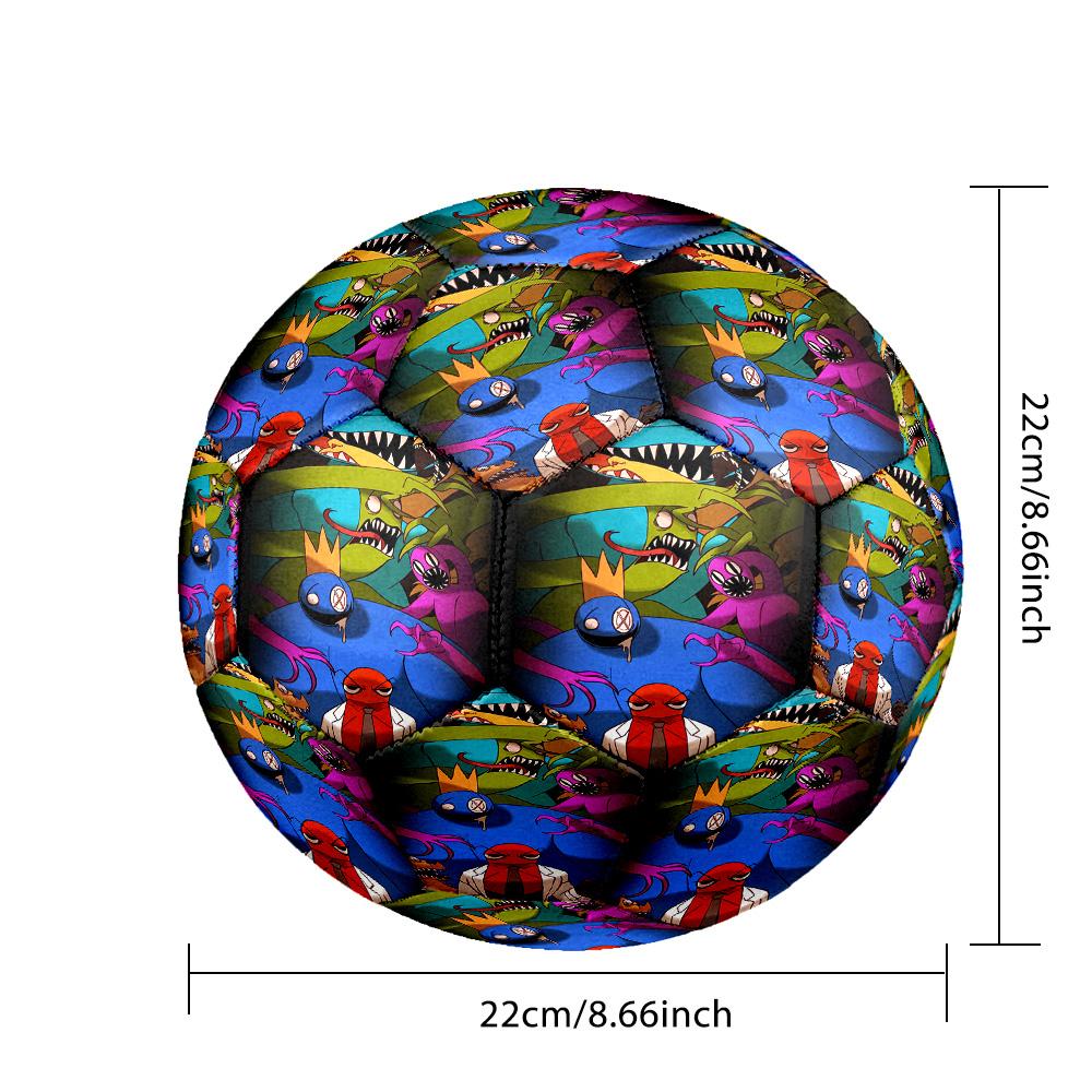 Pallone da Calcio Misura 5 Modello Rainbow Friends, Pallone da Calcio Resistente all'Usura per Partite Allenamento Gioco Sportivo Quotidiano