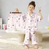 Children's Cloud Cotton Pajama Set: Short Sleeve, Shorts, and Long Pants for Summer.