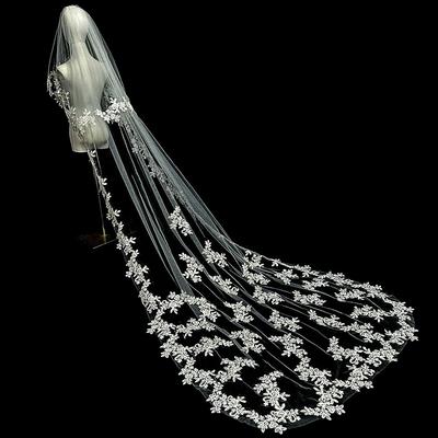 Braut Hochzeit Haupt Brautkleid Long Tail Hochzeit Fotografie Requisiten Super Fairy Lace Veil