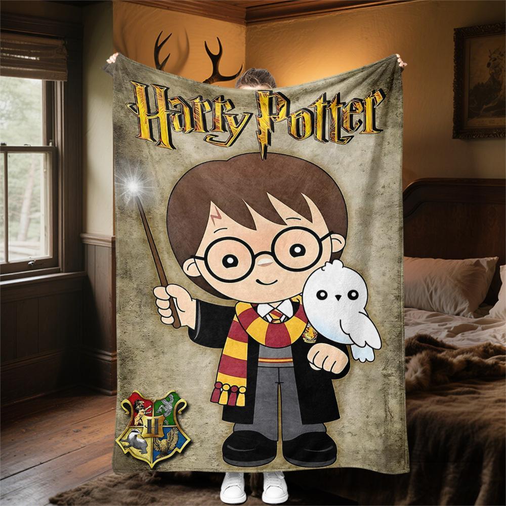 1 Stück Harry Potter, Hogwarts, Hedwig Outdoor Flanell Überwurfdecke Ganzjahres Weiche Wärme, Heimdekoration 1031165