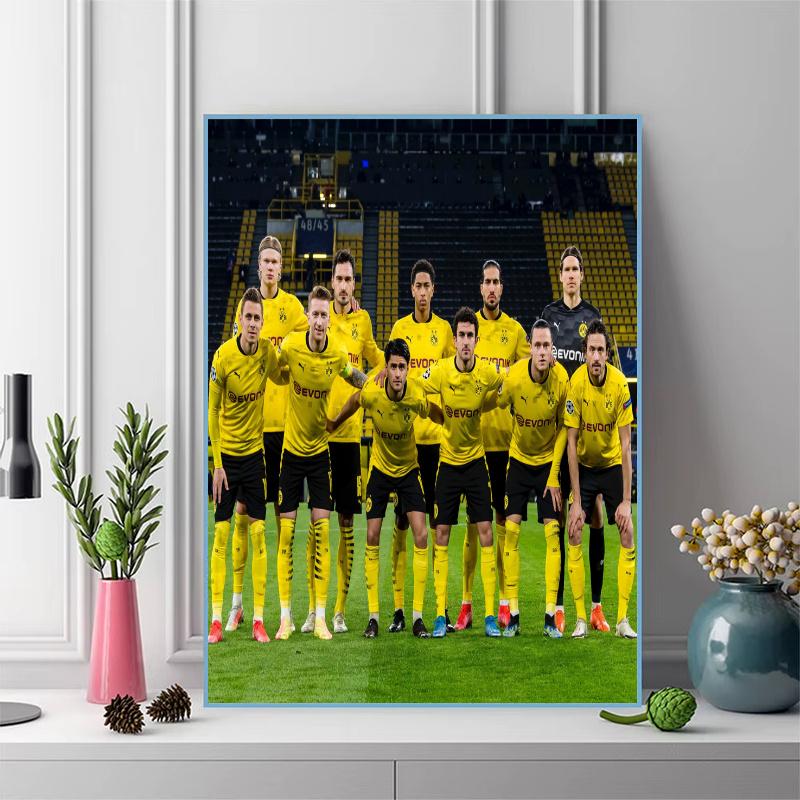 Dortmund Pattern  3pcs 100% Round Full Drill 5D DIY Diamond Painting Embroidery Cross Stitch Rhinestone Décor
