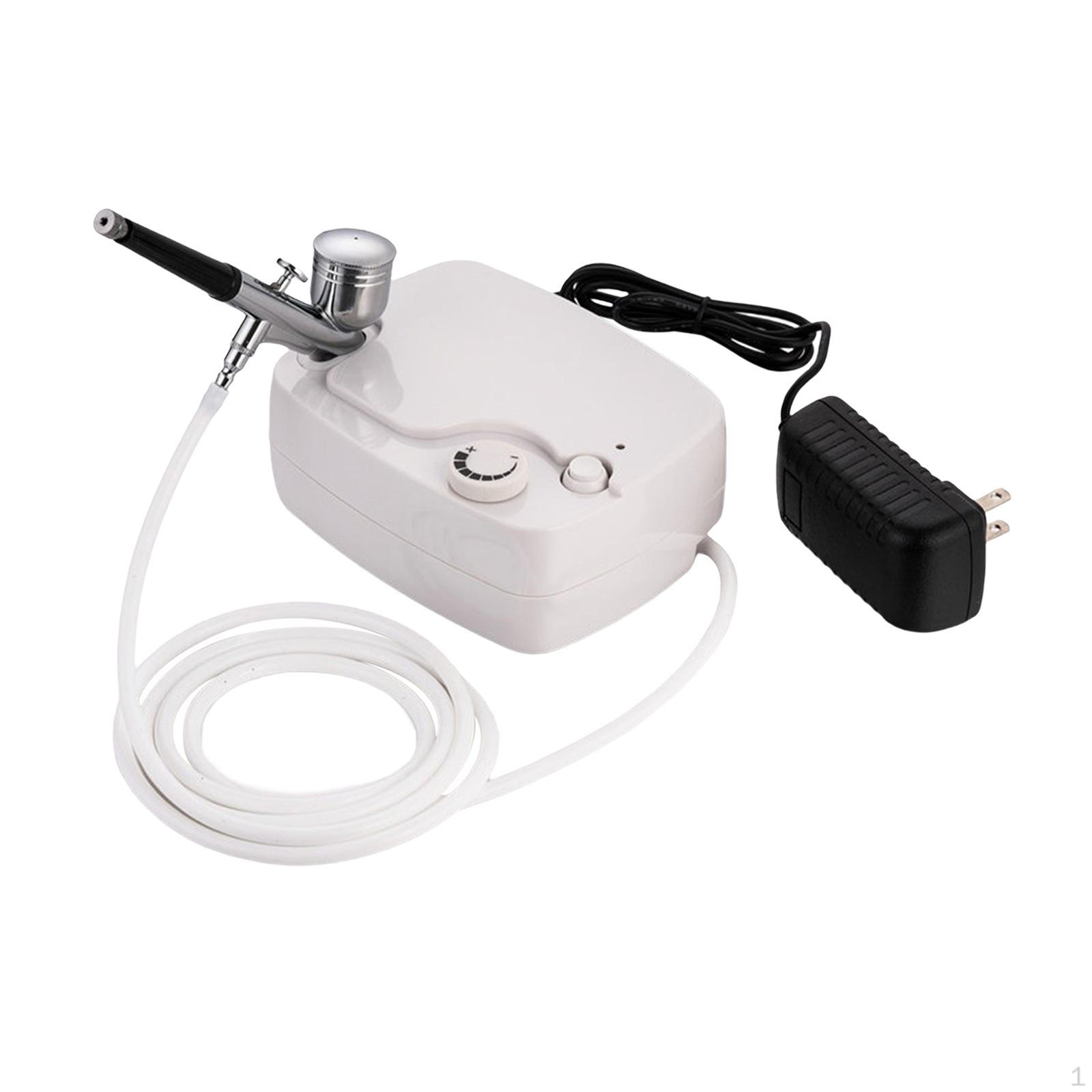 

Набор аэрографов, электрическая автоматическая перезаряжаемая воздушная щетка для дизайна ногтей для покраски дома, черный цвет белый