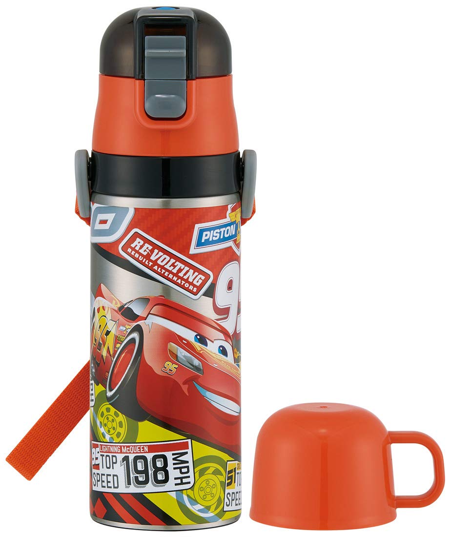 

Бутылка для воды из нержавеющей стали Skater 2WAY с чашкой Cars 21 Disney 430 мл Детская SKDC4-A