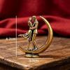 Brass Couple Hugging Statue Modern Art Figurine Handcrafted Polished Lover Ornament For Bedroom Living Room Home Decor