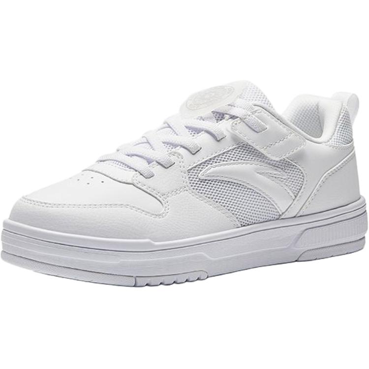Anta Kids Street Fashion Slip Resistant Durable Low Top Skate Shoes Kids Skate Shoes Anta-White 332528003S