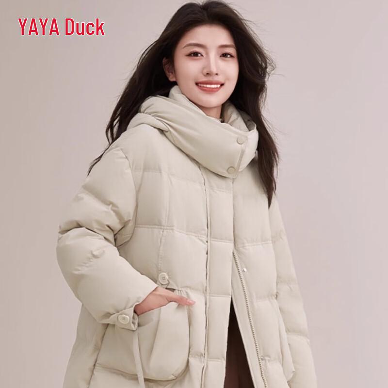 Yaya 2024 Women's Mid-Length Hooded Down Jacket