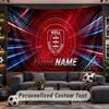 Wall Hanging Tapestry Custom NameHull KR Pattern Personalized Printed Fabric Wall Decor