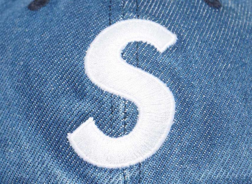 Supreme Pigment S Logo 6-Panel Denim