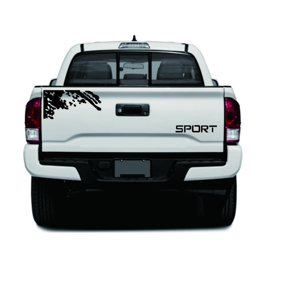 3Pcs Pickup Side Body Decals Stickers Rear Trunk Sticker Universal Accessories