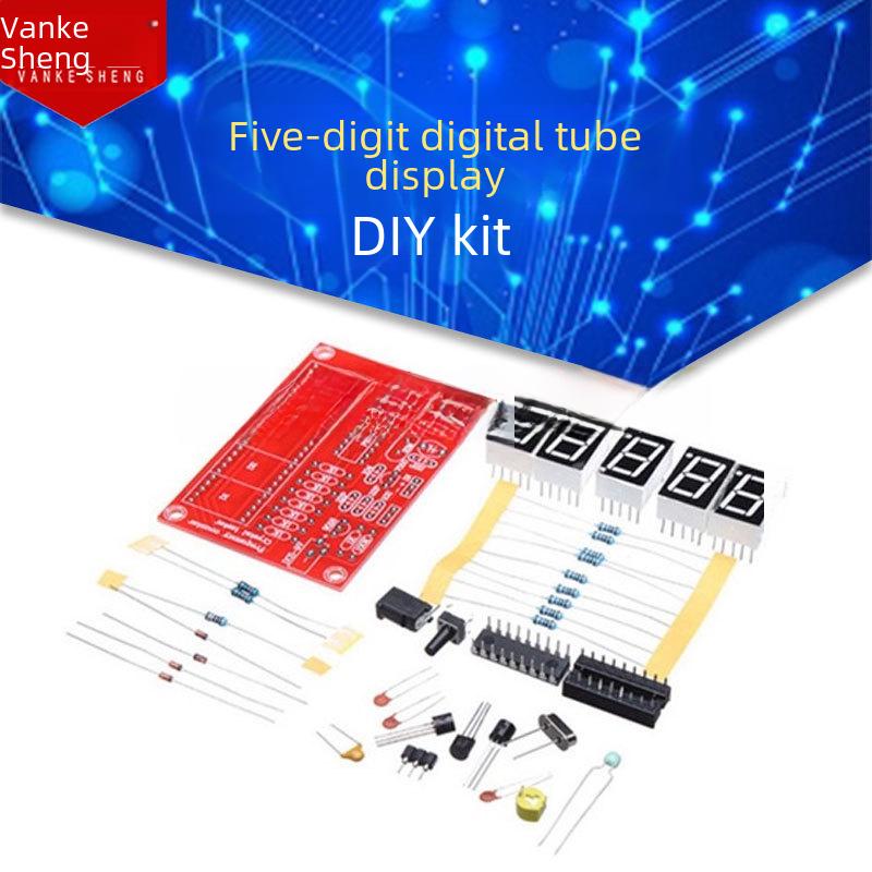 Five-Digit Digital Tube Display DIY Crystal Oscillator Frequency Measurement Kit