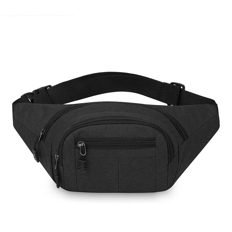 

Унисекс поясная сумка-бананка мужская нагрудная сумка водонепроницаемая спортивная сумка для улицы кошелек поясная сумка сумка-бананка через плечо чёрный