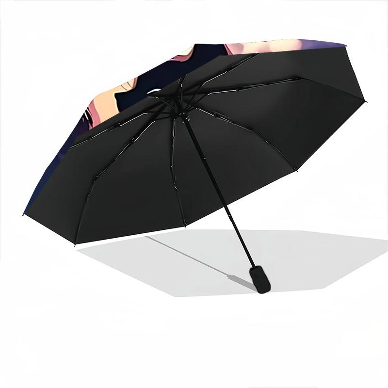 1pc Starry Night Sky Cats Automatic Opening Folding Umbrella with 8-Bone Iron Frame, Perfect for Outdoor Adventures, Festivals, Travel, Daily Use