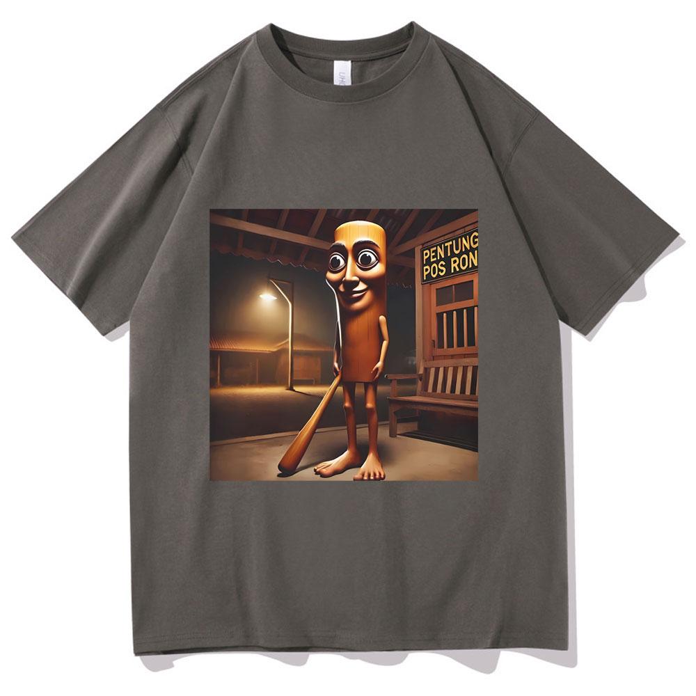 Tung Tung Tung Sahur Funny Baseball Bat Mugshot Tshirt Male Aesthetic Streetwear Men Women Casual Humor Short Sleeve T Shirts