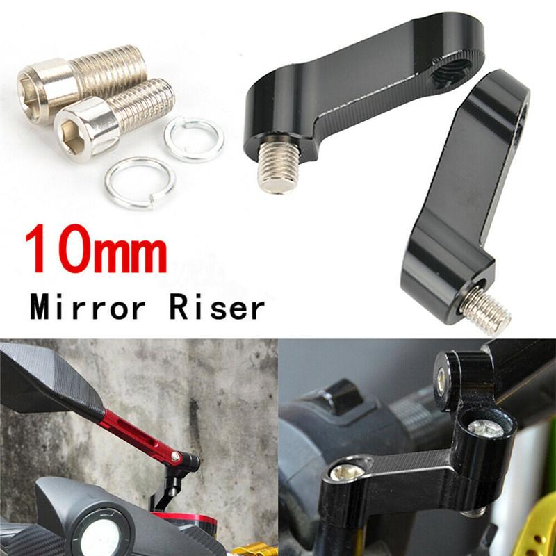 10mm Motorcycle Motorbike Mirror Riser Extender Adapter Riser Mount