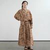Johnature Women Vintage Shirts Plaid Stand Bat Sleeve Blouses Spring Button Chinese Style Loose Button Shirts