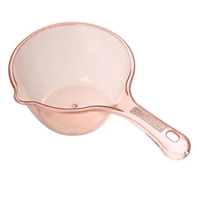 MOONBIFFY New1pc Plastic Water Scoops Children Baby Bath Scoop Washing Hair Tool Thick Long Handle Cooking Kitchen Tools Gadgets