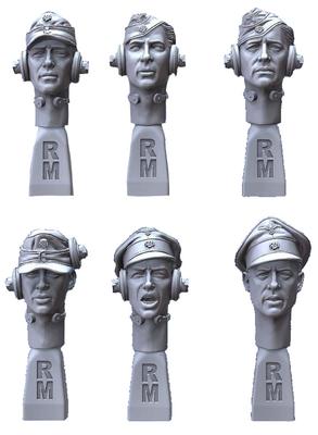 Royal Model WWII German Army Waffen SS Tank Crew Headset Resin Kit RM948 1/35 No.1 6-piece