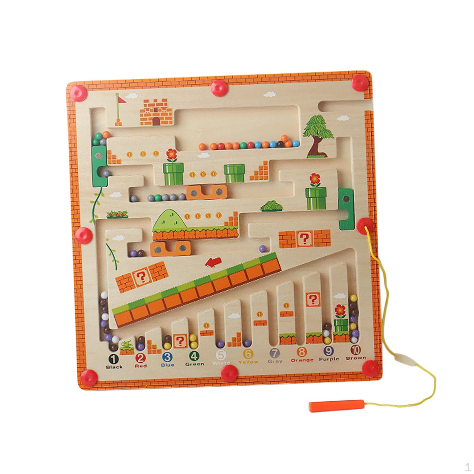 

Magnetic Color Sorting Maze Board Game for Preschool Girls Boys Kids