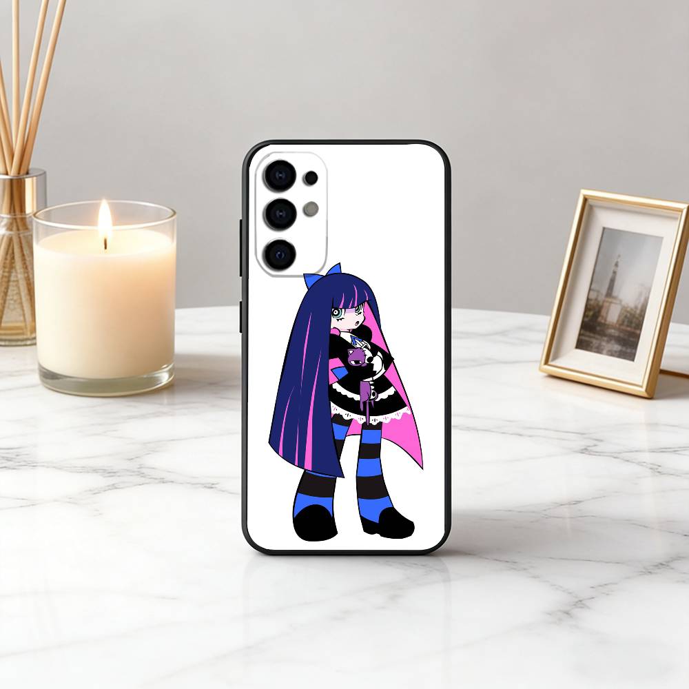 Gothic girl A-Anarchy S-Stocking Phone Case Black Silicone Soft For Samsung S25,S24,S21,S22,S23,S30,Ultra,S20,Plus,Fe,Lite