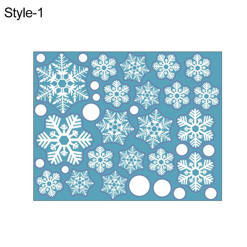 36Pcs/sheet White Snowflake Christmas Wall Stickers Glass Window Decal Sticker Christmas Decorations For Home New Year Gift