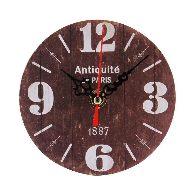 12cm Large Wall Clock Vintage Wall Clock Round Silent Clocks Wall Mount Wooden Carft Living Room Decor Room Ornaments