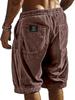 Back Pocket Black Label Men's Corduroy Summer Shorts - Loose, Casual, Multi-color Drawstring Pants