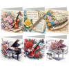 6Pcs DIY Crystal Painting Art Greeting Cards with Envelopes Diamond Art Handmade Cards for Beginner Adult Holiday Gifts