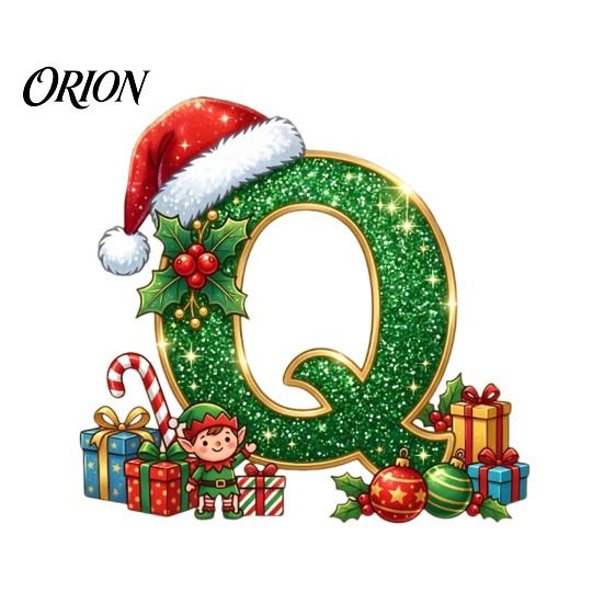 Unique Festive Gift for Family Personalized 26 Alphabet Christmas Ornament with Santa Hat Elf Design, Acrylic Customized Wrapping Tag Hanging