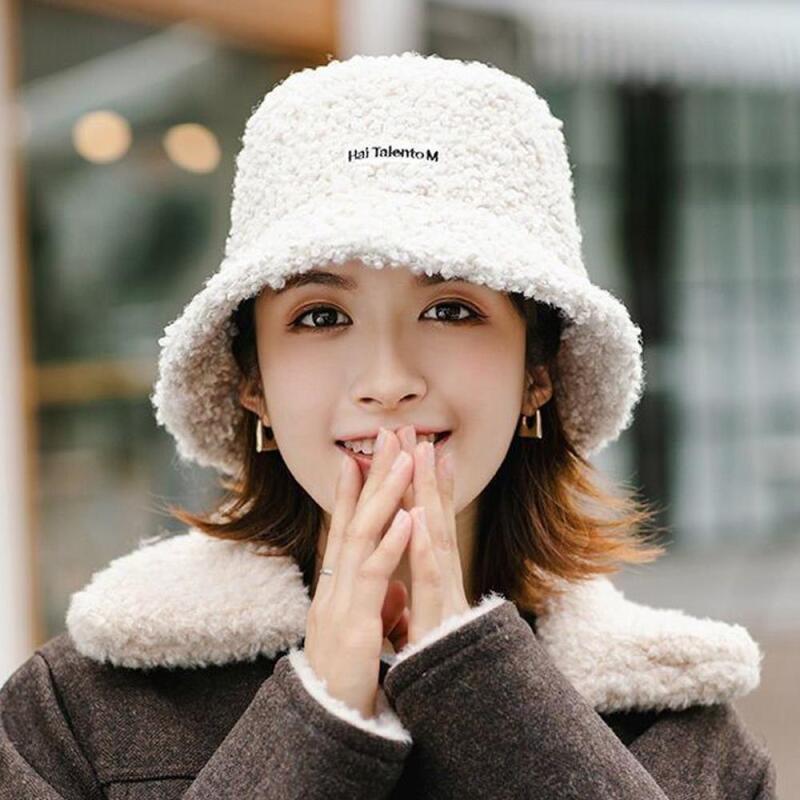 Poggle beanie airport look women s bucket hat bouclé winter hat black