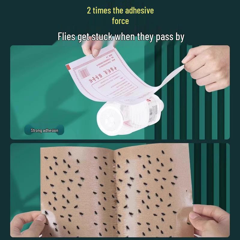 Strong Sticky Fly Paper Board: Drug-Coated Mosquito & Fly Killer for Home Use