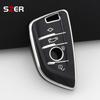 Fashion Tpu Car Key Case For Bmw X1 X3 X5 X6 X7 1 3 5 6 7 Series G20 G30 G11 F15 F16 G01 G02 F48 Protected Shell Fob Keychain