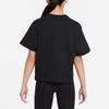 Nike Sportovní oblečení Logo Vyšívané Volný střih Sportovní Tričko s krátkým rukávem Dětské Top Černé DH5750-010