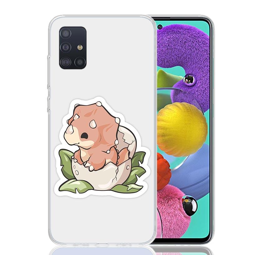 Dinosaur Cartoon Cute Phone Case For Samsung Galaxy A52 A32 A22 A12 A02S A50S A30S A51 A31 AA71 Note 20 Ultra 10 S10 Plus Galaxy