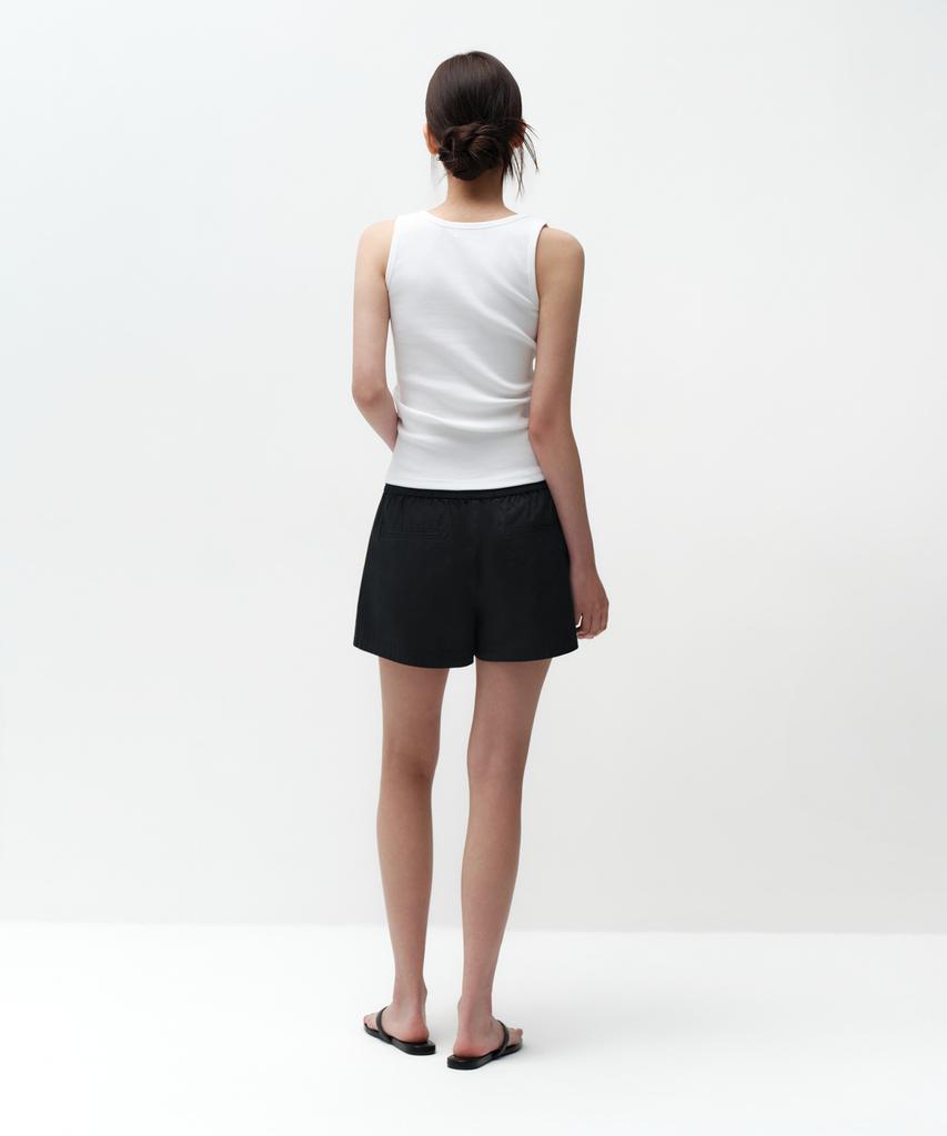 MUSINSA STANDARD WOMAN Women'S Cotton Elastic Shorts [Black]